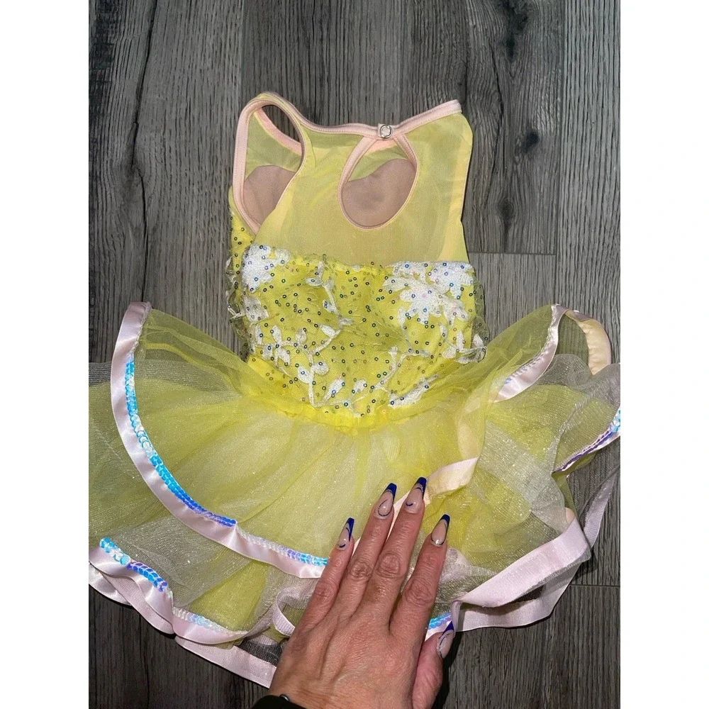 Weissman Girls Dance Dresses / Costumes & Hair Accessory Size XSC Bundle